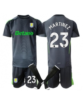 Billige Fotballdrakt Aston Villa Emiliano Martinez #23 Keeper Replika Hjemmedraktsett Barn 2025-26 Kortermet (med bukser)